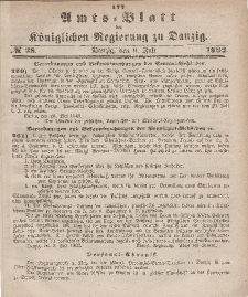 Amts-Blatt der Königlichen Regierung zu Danzig, 9. Juli 1862, Nr. 28