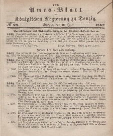 Amts-Blatt der Königlichen Regierung zu Danzig, 16. Juli 1862, Nr. 29
