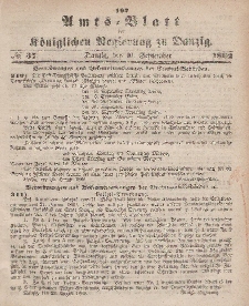 Amts-Blatt der Königlichen Regierung zu Danzig, 10. September 1862, Nr. 37