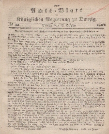 Amts-Blatt der Königlichen Regierung zu Danzig, 22. Oktober 1862, Nr. 43