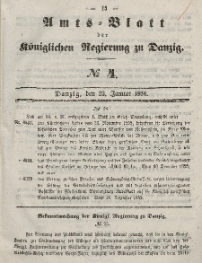 Amts-Blatt der Königlichen Regierung zu Danzig, 23. Januar 1856, Nr. 4