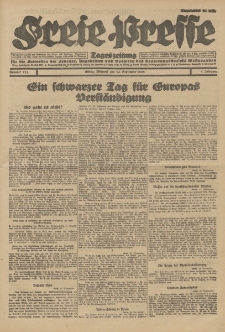 Freie Presse, Nr. 214 Mittwoch 12. September 1928 4. Jahrgang