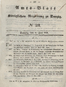 Amts-Blatt der Königlichen Regierung zu Danzig, 4. Juni 1856, Nr. 23