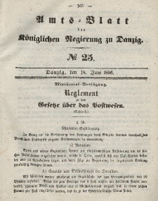Amts-Blatt der Königlichen Regierung zu Danzig, 18. Juni 1856, Nr. 25