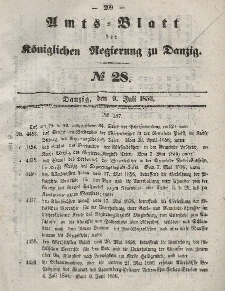 Amts-Blatt der Königlichen Regierung zu Danzig, 9. Juli 1856, Nr. 28