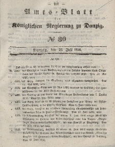 Amts-Blatt der Königlichen Regierung zu Danzig, 23. Juli 1856, Nr. 30