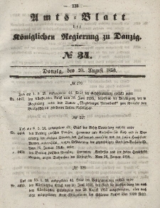 Amts-Blatt der Königlichen Regierung zu Danzig, 20. August 1856, Nr. 34