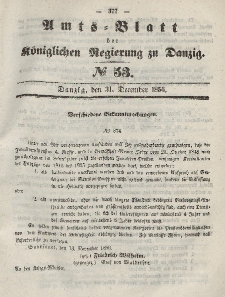 Amts-Blatt der Königlichen Regierung zu Danzig, 31. Dezember 1856, Nr. 53