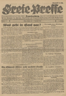 Freie Presse, Nr. 218 Montag 17. September 1928 4. Jahrgang