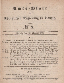Amts-Blatt der Königlichen Regierung zu Danzig, 25. Januar 1860, Nr. 4