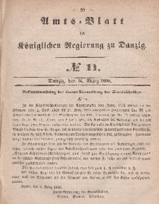 Amts-Blatt der Königlichen Regierung zu Danzig, 14. März 1860, Nr. 11