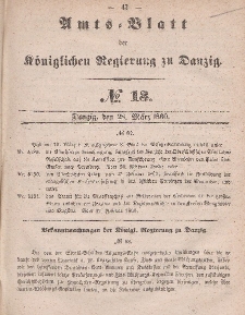 Amts-Blatt der Königlichen Regierung zu Danzig, 28. März 1860, Nr. 13