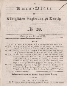 Amts-Blatt der Königlichen Regierung zu Danzig, 6. Juni 1860, Nr. 23