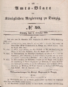 Amts-Blatt der Königlichen Regierung zu Danzig, 3. Oktober 1860, Nr. 40