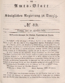 Amts-Blatt der Königlichen Regierung zu Danzig, 17. Oktober 1860, Nr. 42