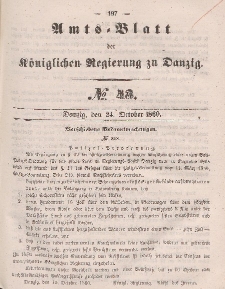Amts-Blatt der Königlichen Regierung zu Danzig, 24. Oktober 1860, Nr. 43