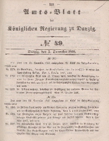 Amts-Blatt der Königlichen Regierung zu Danzig, 5. Dezember 1860, Nr. 49