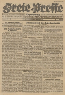 Freie Presse, Nr. 223 Sonnabend 22. September 1928 4. Jahrgang