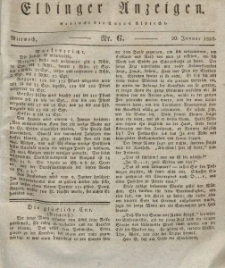 Elbinger Anzeigen, Nr. 6. Mittwoch, 20. Januar 1830