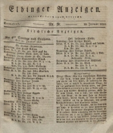Elbinger Anzeigen, Nr. 9. Sonnabend, 30. Januar 1830