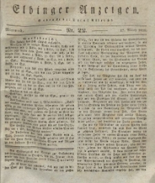 Elbinger Anzeigen, Nr. 22. Mittwoch, 17. März 1830