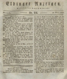 Elbinger Anzeigen, Nr. 24. Mittwoch, 24. März 1830