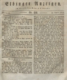 Elbinger Anzeigen, Nr. 30. Mittwoch, 14. April 1830