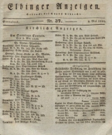 Elbinger Anzeigen, Nr. 37. Sonnabend, 8. Mai 1830