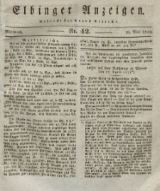 Elbinger Anzeigen, Nr. 42. Mittwoch, 26. Mai 1830