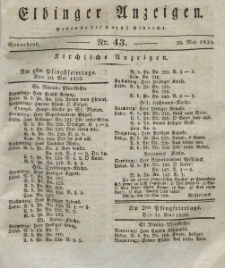 Elbinger Anzeigen, Nr. 43. Sonnabend, 29. Mai 1830