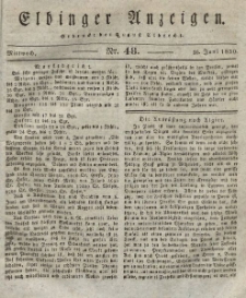 Elbinger Anzeigen, Nr. 48. Mittwoch, 16. Juni 1830