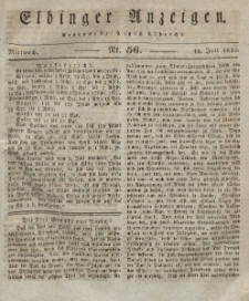 Elbinger Anzeigen, Nr. 56. Mittwoch, 14. Juli 1830