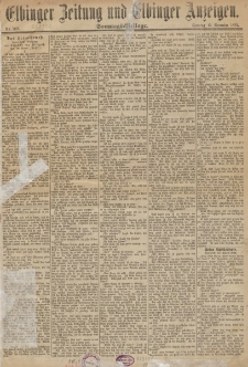Elbinger Zeitung und Elbinger Anzeigen, Nr. 269 Sonntag 15. November 1885