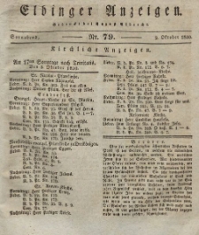 Elbinger Anzeigen, Nr. 79. Sonnabend, 2. Oktober 1830