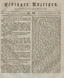 Elbinger Anzeigen, Nr. 90. Mittwoch, 10. November 1830
