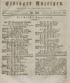 Elbinger Anzeigen, Nr. 95. Sonnabend, 27. November 1830