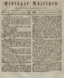 Elbinger Anzeigen, Nr. 96. Mittwoch, 1. Dezember 1830