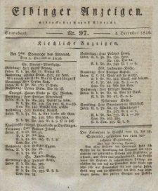 Elbinger Anzeigen, Nr. 97. Sonnabend, 4. Dezember 1830