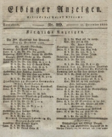 Elbinger Anzeigen, Nr. 99. Sonnabend, 11. Dezember 1830