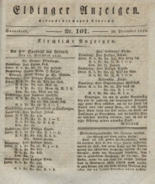 Elbinger Anzeigen, Nr. 101. Sonnabend, 18. Dezember 1830