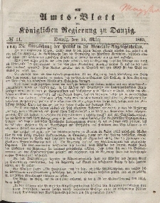 Amts-Blatt der Königlichen Regierung zu Danzig, 15. März 1865, Nr. 11