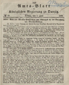Amts-Blatt der Königlichen Regierung zu Danzig, 7. Juni 1865, Nr. 23
