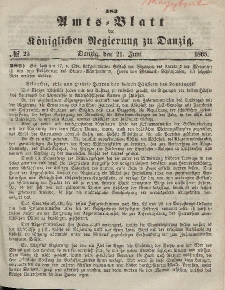 Amts-Blatt der Königlichen Regierung zu Danzig, 21. Juni 1865, Nr. 25