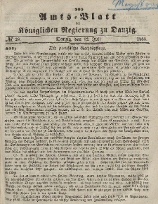 Amts-Blatt der Königlichen Regierung zu Danzig, 12. Juli 1865, Nr. 28