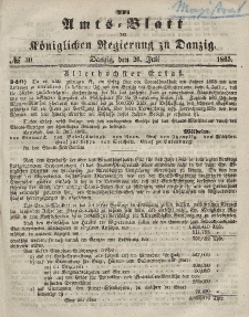 Amts-Blatt der Königlichen Regierung zu Danzig, 26. Juli 1865, Nr. 30