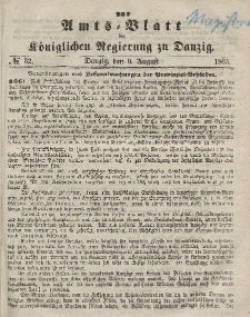 Amts-Blatt der Königlichen Regierung zu Danzig, 9. August 1865, Nr. 32