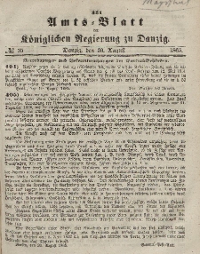 Amts-Blatt der Königlichen Regierung zu Danzig, 30. August 1865, Nr. 35