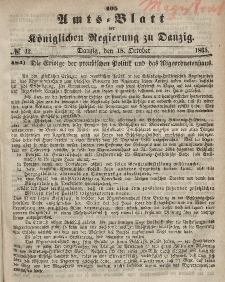 Amts-Blatt der Königlichen Regierung zu Danzig, 18. Oktober 1865, Nr. 42