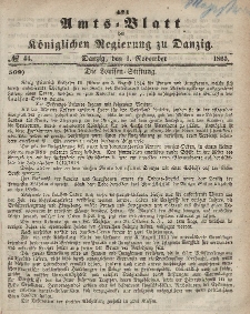 Amts-Blatt der Königlichen Regierung zu Danzig, 1. November 1865, Nr. 44