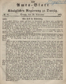 Amts-Blatt der Königlichen Regierung zu Danzig, 29. November 1865, Nr. 48
